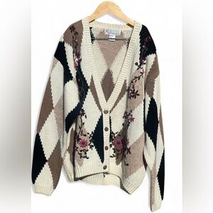 MILANO DESIGN Group Vintage EMBROIDERY cardigan Sweater